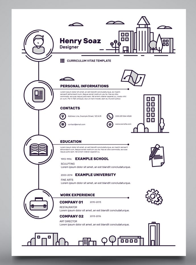 Graficzne CV. 22 Inspirujące wzory CV. Gotowe szablony (do pobrania)