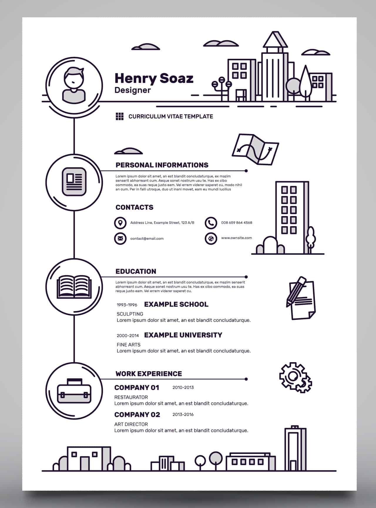 Odważne CV dla osoby kreatywnej