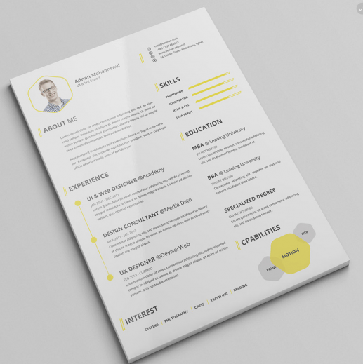 Graficzne CV. Darmowy wzór CV dla projektanta.