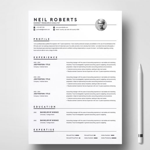 Szablon CV "Neil Roberts" #76457