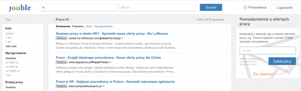Wyszukiwarki Ofert Pracy W Polsce (popularność, Analiza, Ranking)